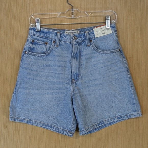 Abercrombie & Fitch Pants - Abercrombie & Fitch The Loose Short Jorts 90s Minimalist High Rise Denim 26 New